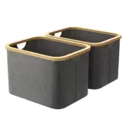 2 Pack Large Storage Basket for Organizing, Collapsible Fabric Storage Bins W...