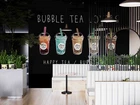 3D Bubble Tea Shop Background Wallpaper Wall Murals Removable Wallpaper 112