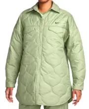 Nike Sportswear Women's M Essentials Quilted Trench Snap Jacket FB8732-386 $165