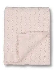 Baby Cotton Heirloom Blanket One Size MAUVE CHALK HEIRLOOM BLANKET (PLAIN)