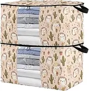 sanluoli 90L 2 Pack Under Bed Shoe Storage with Reinforced Handles, clear window Storage Box For Closet