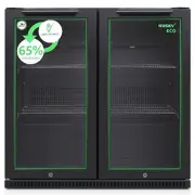 Husky 173L Eco Double Door Back Bar Drinks Chiller - Black C2HECO840BKAU