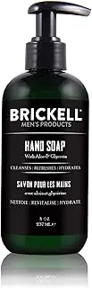 Brickell Men's Hand Soap For Men, Natural and Organic, Moisturizing Liquid Hand Soap, Cedarwood & Rain