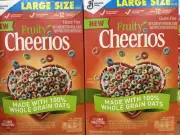 NEW 1 BX. Large Size Fruity Cheerios Gluten Free Whole Grain Cereal 14.2 Oz.