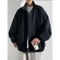在飛比找ETMall東森購物網優惠-潮牌黑色秋冬日系工裝飛行外套