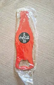 Vintage 6 " Nascar Metal Orange Coke Bottle Shaped Opener