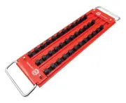 1/2" Dr 36-Posts 3-Row Lock-a-Socket Tray, Red LASTRAY50 MECHANIC'S TIME SAVERS