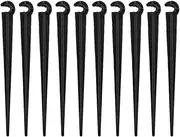 100Pcs C-Shape Irrigation Drip Support Stakes Plastic Irrigation Drip Support Stakes Tubing Hose Holder Plastic Ground Securing Pegs, Drip Pegs