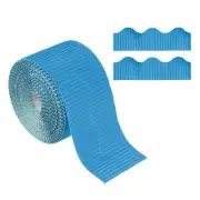 3.9inch x 49.2ft Bulletin Board Border Scalloped Trim Classroom Decor Lake Blue