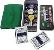 Poker Chips 200 Set, Poker Set - Wear-Resistant Multi-Functional Professional Game for Craps Home Parties and Entertainment Activities