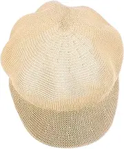 [Minkissy] 1Pc Ladies Octagonal for Outdoor Activities Vintage Windproof Sun Hat for Sun Protection and Summer Adventures Khaki