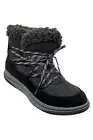Clarks Clousteppers Cozy Faux Fur Ankle Boots Breeze Glacier Black
