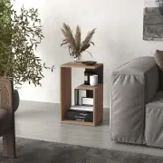 Everet 25" High 3-Tier Shelf Side Table Engineered Wood Multi-Color