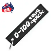 0 TO 100 REAL QUICK JET TAG AUS STOCK EMBROIDERED MOTORCYCLE KEYRING KEYCHAIN