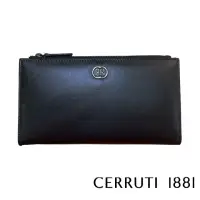 在飛比找momo購物網優惠-【Cerruti 1881】義大利頂級小牛皮女用長夾皮夾 C