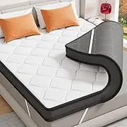 3 Inch Twin Size Memory Foam Mattress Topper, Cooling Plush Pillowtop Cover Bed Topper for Back Pain Relief, Ergonomic Design Medium Firm Mattress Pad for Comfort Body Support