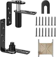 [Tisslex] Saloon Doors Hinges,Double Acting Swinging Door Hinges Cafe Door Hinges Spring Door Hinge Kit Self Closing-Black Matte