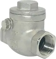 1/2" 1" 3/4" 1-1/4" 1-1/2" 2" Horizontal Non-Return Valve 304 Stainless Steel Swing Check Valve One Way BSP Female Thread(1-1/2")
