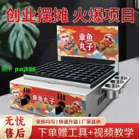 在飛比找樂天市場購物網優惠-章魚小丸子機器商用網紅燃氣電熱魚丸單雙烤魚丸板蝦扯蛋章魚全套