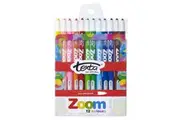 12pc Texta The Original Zoom Non Toxic Twist Crayons Colouring Drawing Kids