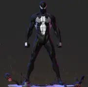 Symbiote Spider-Man statue figure STL file for 3d printing