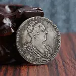 俄羅斯凱瑟琳一世銀元 1725年沙皇葉卡捷琳娜一世紀念章鷹洋