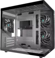 MATX Gaming PC Case 270° Tempered Glass Panel w/ 3 Pre-Installed RGB Fans