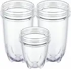 2x 16oz Cup 1x 12 oz Short Cup Replacement Cup Set Fits for Magic Bullet Blender
