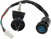 Ignition Switch 1pcs 4 Wires Universal Motorcycle Start Ignition Switch Lock Key for Go Kart Scooter ATV Dirt Bike Motorcycle Ignition Switch Lock(StyleB)