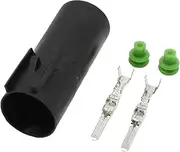 BIZOCA 2 Pin Automotive Oil Pressure Switch Water Inlet Temperature Sensor Connector for VTEC 6189-0156(Lavender)