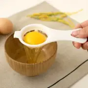 Egg Yolk Separator Egg Divider White Plastic Convenient Household Egg Tool