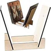 Album Display Stand - Wooden Vinyl Record Rack | Durable Reusable Disc Holder Wood Record Record Record Storage Holder For Manual