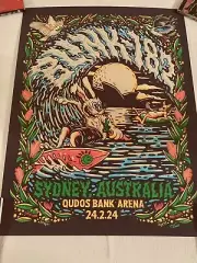 Blink-182 Poster Sydney 24 Feb 2024 Show by Lewy Jones — Qudos Bank Arena
