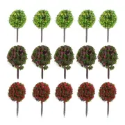 30*-Flower Trees HO Scale Model Train Layout Garden Park Scenery Landscape Lot