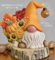 Ceramic Bisque~ Ready to Paint~ Leif Autumn Gnome on Log Slice