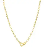 gorjana - Parker Heart Necklace 16 1/2 or 17 inches - 18K Gold Plated - Cable...