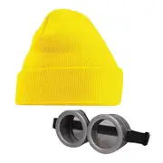 Unisex Beanie Hats Women's Men's Glasses Hats Clothing Sets Yellow