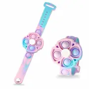 Fidget Pop It Spinner Kid Wrist band Silicone Toy Sensory Bubble Stress Relief