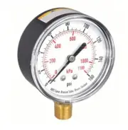 Approved Vendor - 4FLW1B, Commercial Pressure Gauge: 0 to 160 psi, 2 1/2 in Dial
