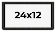 24x12 Shadow Box Black Rustic Barnwood Display Frame | 1.125 Inch Deep | 0.875
