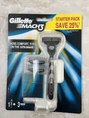 Gillette Mach3 Handle And 2 Refills Cartages