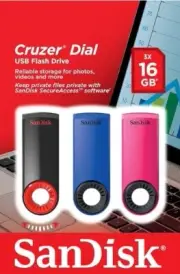 SanDisk 16 GB CRUZER DIAL 3 PACK BRAND NEW VARIOUS COLOUR