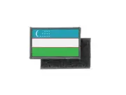Flag patch printed badge country uzbekistan