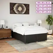 Bed Frame without Mattress Wooden Bedstead Bed Frame Black Faux Leather vidaXL