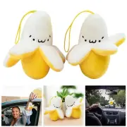Yellow Banana Plush Pendant Backpack Accessories Cute Plush Small NEW-