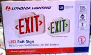 Contractor Select/Lithonia Lighting LED Exit Sign RED/GREEN Field Switchable NEW