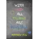 With God All Things Are Possible: Lined Journal / Notebook - Mathew 19:26