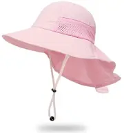 Toddler Baby Sun Hat Kids Summer UPF 50+ for Boys Girls 3-24 Months 1pc-pink
