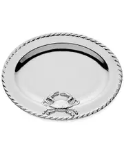 Certified International Silver Plated Crab Oval Platter