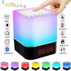 LED USB Bluetooth Music Speaker Touch Bedside Night Light Desk Lamp Alarm Clock